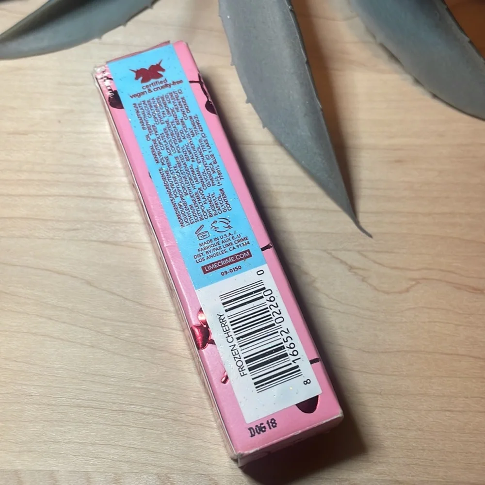 Lime Crime Frozen Cherry (Blue Shade) Ultra Shiny Lip Gloss